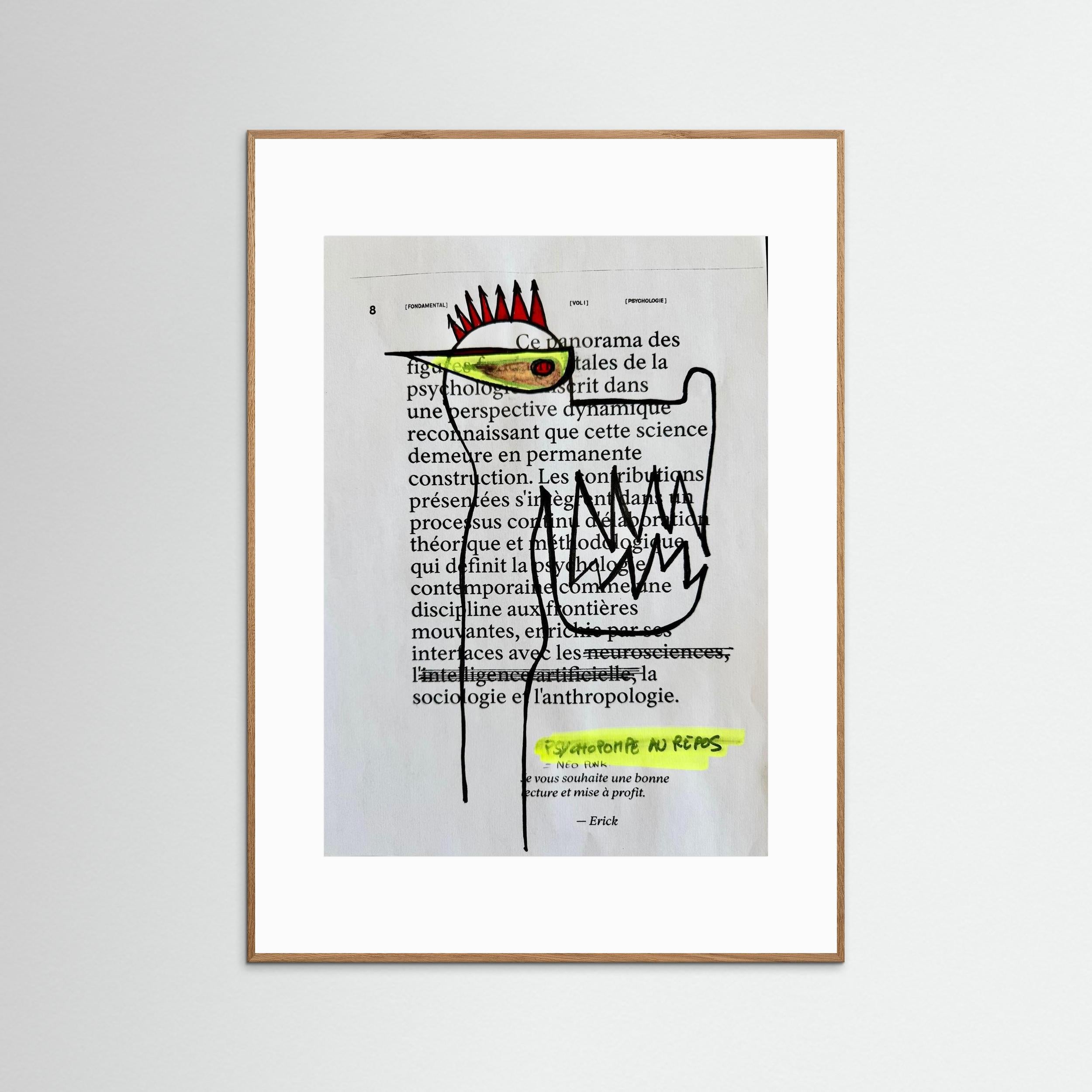 PSYCHOPOMPE AU REPOS. Limited Edition. Print on Fine Art Paper.