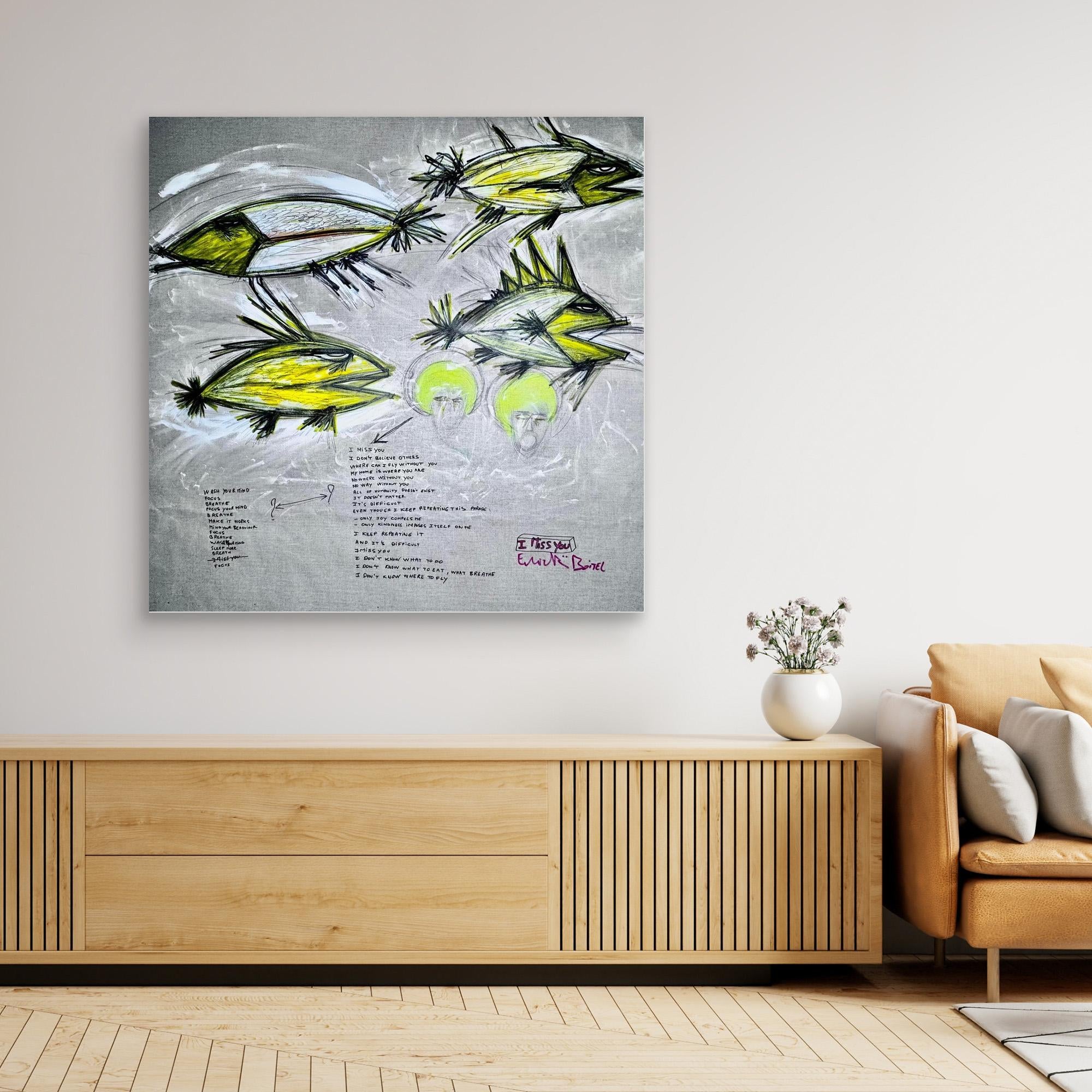 I MISS YOU. Limited Print on Canvas. Limited High JetPrint on Canvas.