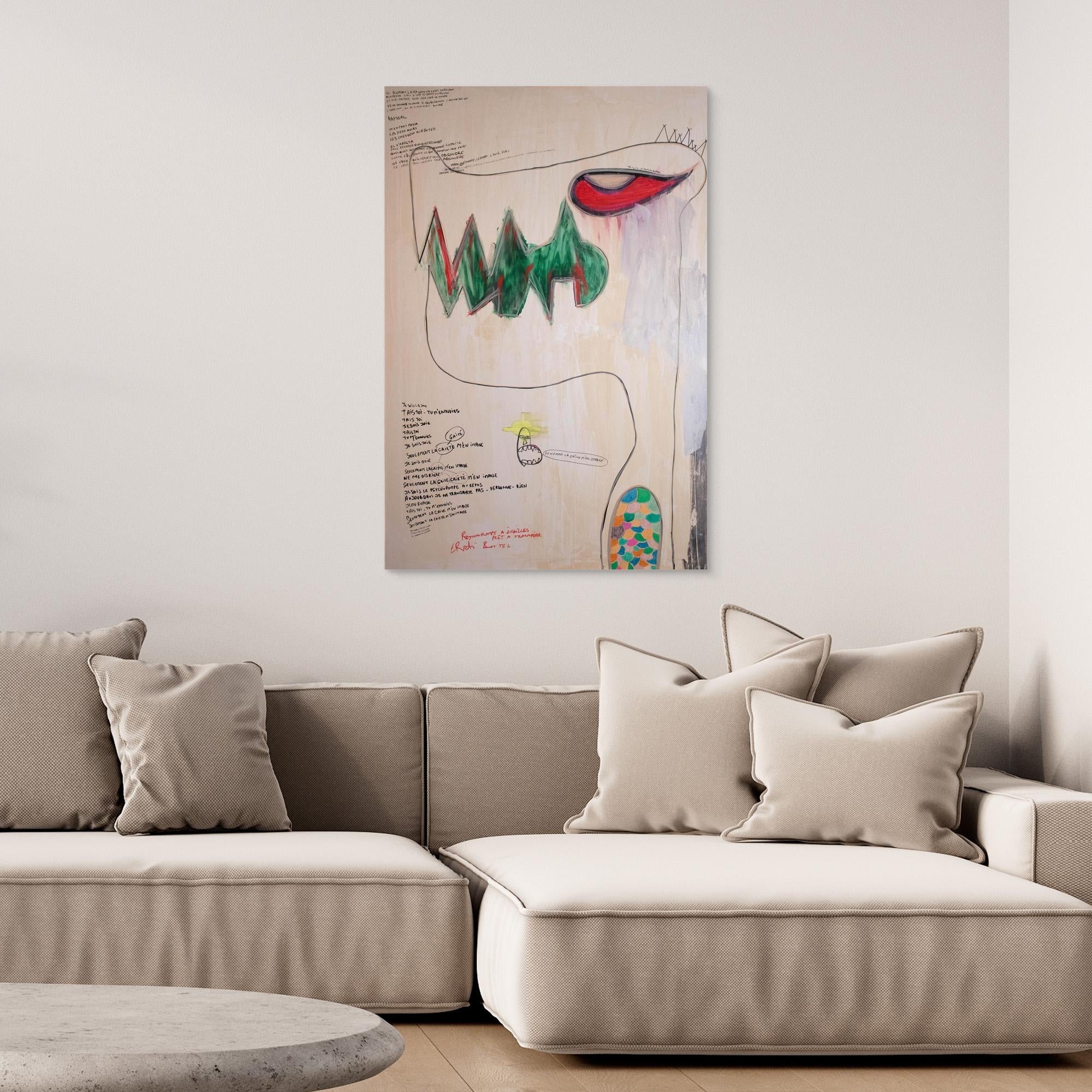 PSYCHOPOMPE PRET A TRANSFERER. Limited High JetPrint on Canvas.