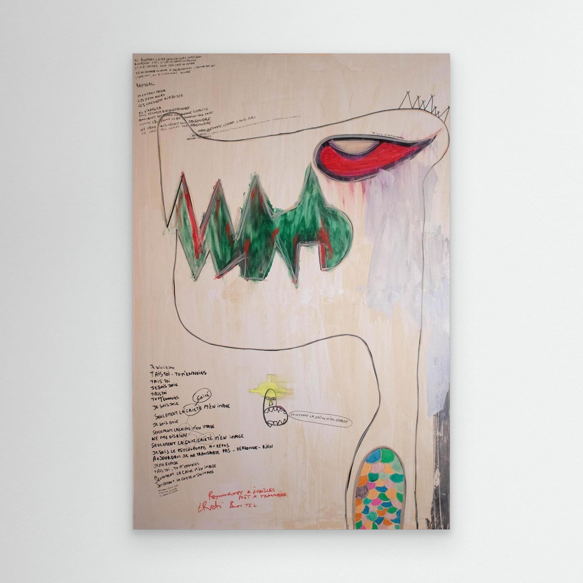 PSYCHOPOMPE PRET A TRANSFERER. Limited High JetPrint on Canvas.